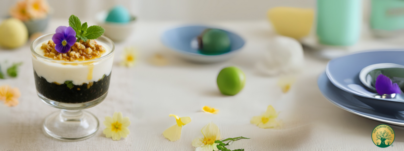 Skyr mit fermentierten Früchten als Dessert